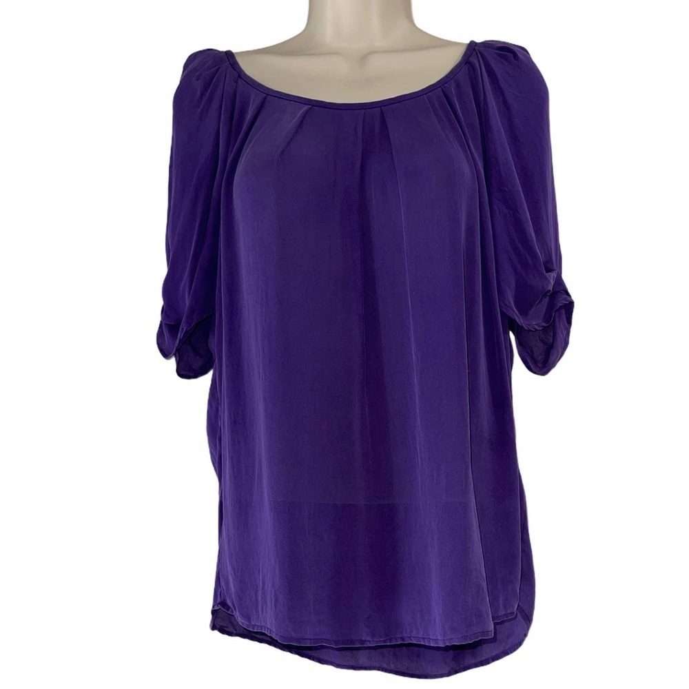 Joie Purple Scoop Neck Blouse